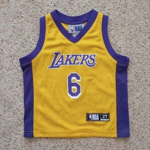 NBA Lakers #6 James Jersey Size 2T